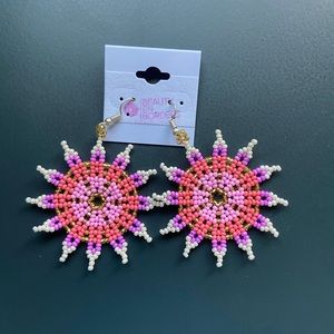 Circular Beaded Earrings